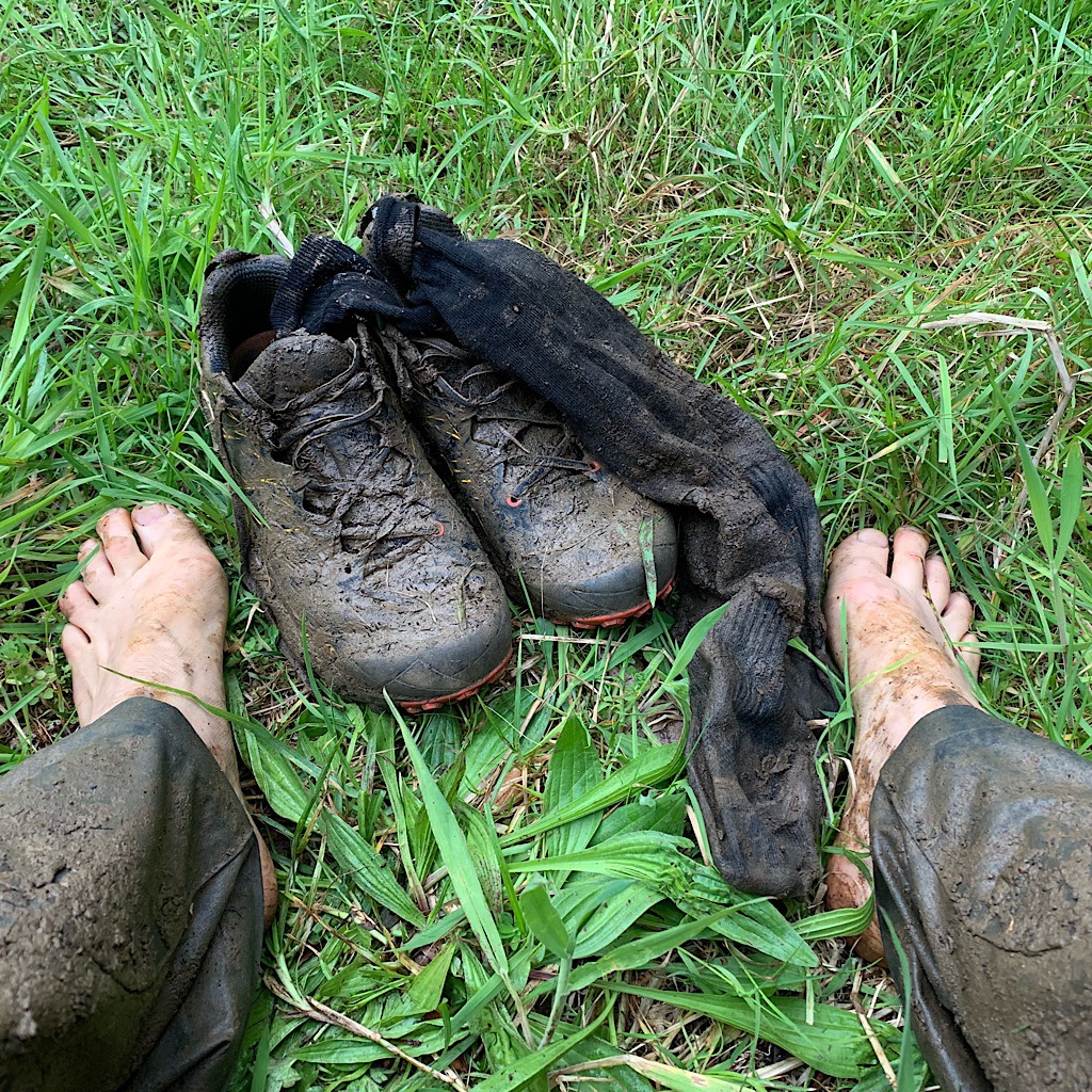 There's nothing like putting wet and muddy shoes on in the morning, 