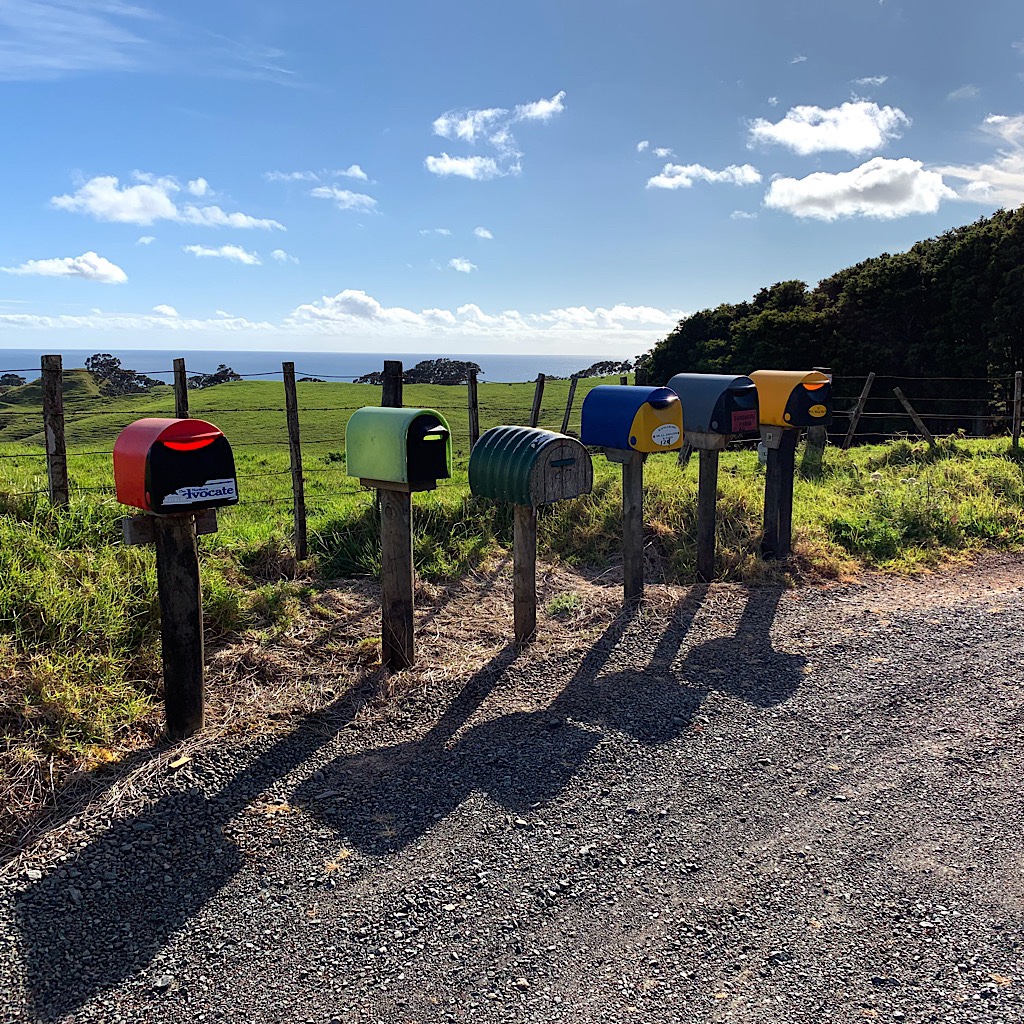 Mailboxes with a view. 
