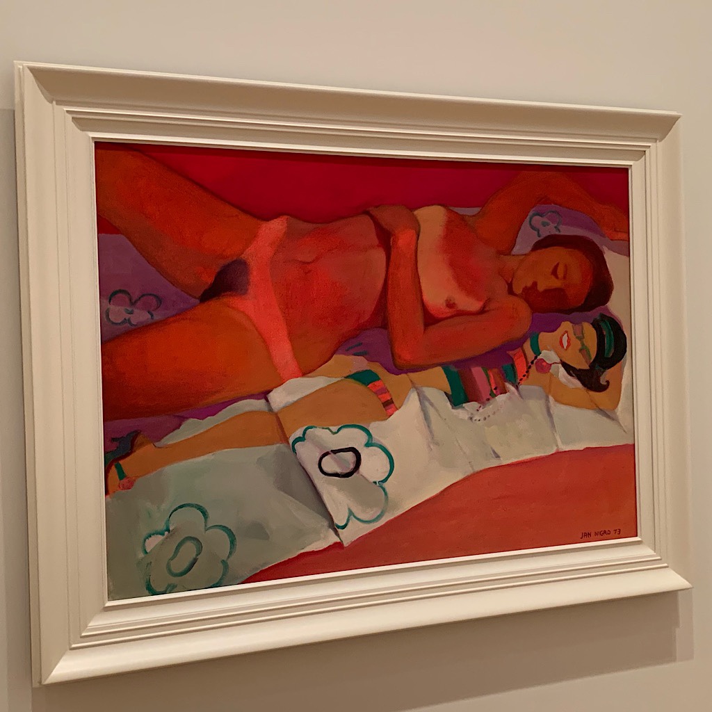 A suggestive painting by Kiwi artist Jan Nigro in the art museum. 