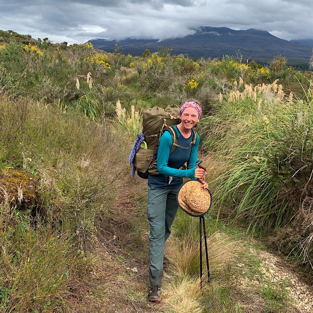 Tongariro National Park looms ahead and Blissful hopes for good weather.