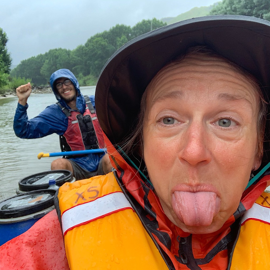 On day four, the rain simply would not let up. Making faces didn't seem to help much except my mood. 