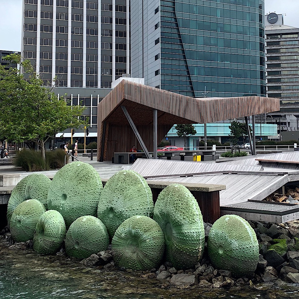 A giant urchin sculpture along Wellington's glorious waterfront. 