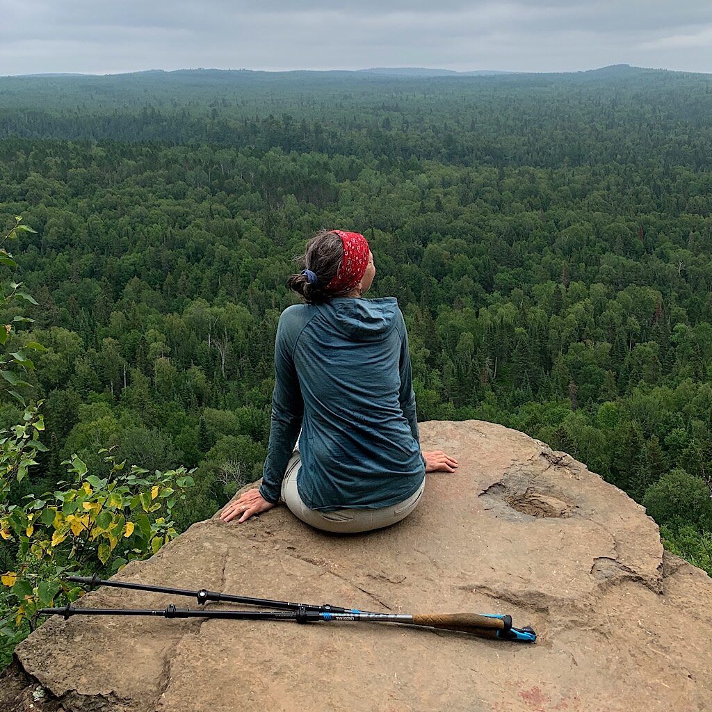 Blissful at Lookout Mountain above the Cascade River in Northern Minnesota. 